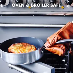 سرویس قابلمه 13 پارچه برند GreenPan|مدل ‎CC002403-001|نقره ای|Venice Pro|ست قابلمه و ماهیتابه|سرامیکی| استیل سه لایه|دسته مشکی مات| بدون PFAS| چند روکش| القایی| قابل شستشو در ماشین ظرفشویی|ارسال 10 الی 20 روز کاری | ایپسند| خرید از آمازون | خرید آسان از امارات و امریکا