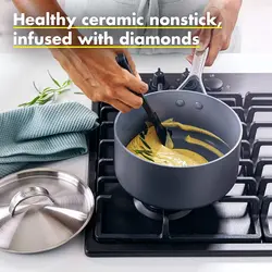 سرویس قابلمه 5 پارچه برند GreenPan|مدل ‎‎CC003867-001|خاکستری | Paris Pro| قابلمه | ماهیتابه |نچسب سرامیکی| آنودایز شده|با درب استیل|ضد زنگ|قابل شستشو در ماشین ظرفشویی|بدون PFAS|ارسال 10 الی 20 روز کاری | ایپسند| خرید از آمازون | خرید آسان از امارات و امریکا