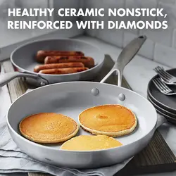 سرویس قابلمه 10 پارچه برند GreenPan|مدل ‎CC000018-001 Venice Pro| قابلمه | ماهیتابه | استیل|سرامیک نچسب|خاکستری روشن |ارسال 10 الی 20 روز کاری | ایپسند| خرید از آمازون | خرید آسان از امارات و امریکا