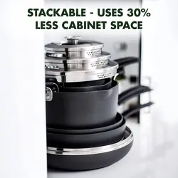 سرویس قابلمه 11 پارچه برند GreenPan|مدل ‎CC002120-001| قابلمه | ماهیتابه |سرامیکی|آنادایز شده سخت| بدون PFAS| قابل شستشو در ماشین ظرفشویی|مشکی|ارسال 10 الی 20 روز کاری | ایپسند| خرید از آمازون | خرید آسان از امارات و امریکا