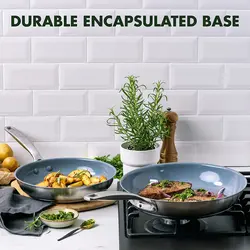 سرویس قابلمه 10 پارچه برند GreenPan|مدل ‎CC004861-001 |نچسب سرامیکی | Treviso| قابلمه | ماهیتابه | بدون PFAS| روکش| القایی| قابل شستشو در ماشین ظرفشویی| نقره ای|ارسال 10 الی 20 روز کاری | ایپسند| خرید از آمازون | خرید آسان از امارات و امریکا