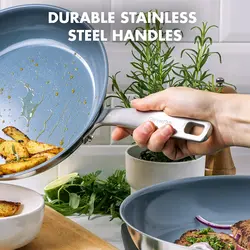 سرویس قابلمه 10 پارچه برند GreenPan|مدل ‎CC004861-001 |نچسب سرامیکی | Treviso| قابلمه | ماهیتابه | بدون PFAS| روکش| القایی| قابل شستشو در ماشین ظرفشویی| نقره ای|ارسال 10 الی 20 روز کاری | ایپسند| خرید از آمازون | خرید آسان از امارات و امریکا