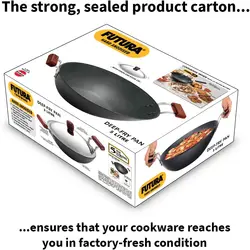 ماهیتابه برند Hawkins |مدل ‎‎L47|ماهیتابه سرخ کردنی عمیق | آنادایز شده |کف تخت با درب استیل|5 لیتری| مشکی|Kadhai|Futura|ارسال 15 الی 20 روزکاری | ایپسند| خرید از آمازون | خرید آسان از امارات و امریکا