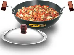 ماهیتابه برند Hawkins |مدل ‎‎L19|ماهیتابه سرخ کردنی با آنادایز سخت |ته گرد با درب فولادی|1.5 لیتری| مشکی|Kadhai|Futura|ارسال 15 الی 20 روزکاری | ایپسند| خرید از آمازون | خرید آسان از امارات و امریکا