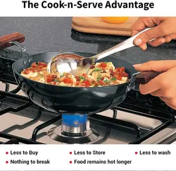 ماهیتابه برند Hawkins |مدل ‎‎L19|ماهیتابه سرخ کردنی با آنادایز سخت |ته گرد با درب فولادی|1.5 لیتری| مشکی|Kadhai|Futura|ارسال 15 الی 20 روزکاری | ایپسند| خرید از آمازون | خرید آسان از امارات و امریکا