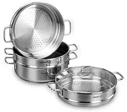 ست کورکماز Korkmaz مانتی ظروف پرلا راویولی ،نقره ای، 6 طبقه،A1524|ارسال 15 الی 20 روزکاری | ایپسند| خرید از آمازون | خرید آسان از امارات و امریکا