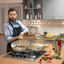 ماهیتابه آلومینیومی فورج گرانیتی کورکماز Korkmaz-روکش گرانیت نچسب-ظروف آشپزی پایه القایی 28x5.5cm / 3.0l-ارسال 15 الی 20 روزکاری | ایپسند| خرید از آمازون | خرید آسان از امارات و امریکا