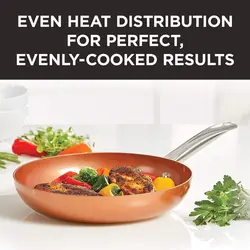 سرویس قابلمه 9 پارچه برند Copper Chef مدل ‎B074XJ6R2B|ظروف مسی|ست قابلمه و تابه|ست تابه گرد آلومینیومی و استیل با روکش نچسب سرامیکی| شامل درب| لوازم جانبی ماهیتابه|ارسال 15 الی 20 روز کاری | ایپسند| خرید از آمازون | خرید آسان از امارات و امریکا