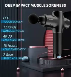 ماساژور تفنگی برند داکورم DACORM مدل Y8 Pro Max، ماساژور ماهیچه ای برای ورزشکاران، قابل حمل رنگ مشکی- ارسال 10 تا 15 روزکاری | ایپسند| خرید از آمازون | خرید آسان از امارات و امریکا