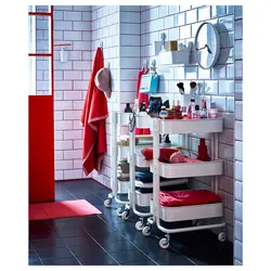 ترولی برند IKEA| مدل RÅSKOG|سفید|چرخ دستی- ارسال 15 الی 20روزکاری | ایپسند| خرید از آمازون | خرید آسان از امارات و امریکا