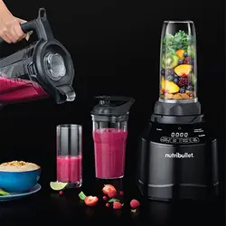 مخلوط کن ,اسموتی ساز لمسی هوشمند Nutri Bullet |مدل ‎NBT-15 | با برنامه هوشمند|1500وات | 3 سرعت مخلوط|8 قطعه|کنترل پالس|1.9 لیتر- ارسال 10 الی 15 روز کاری | ایپسند| خرید از آمازون | خرید آسان از امارات و امریکا