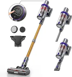 جارو شارژی لارسار Laresar، مدل 400W ،33000pa، با صفحه نمایش لمسی، تا 50 دقیقه زمان اجرا، جاروبرقی دستی ضد گره خوردگی- ارسال 15 الی 20 روزکاری | ایپسند| خرید از آمازون | خرید آسان از امارات و امریکا