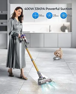 جارو شارژی لارسار Laresar، مدل 400W ،33000pa، با صفحه نمایش لمسی، تا 50 دقیقه زمان اجرا، جاروبرقی دستی ضد گره خوردگی- ارسال 15 الی 20 روزکاری | ایپسند| خرید از آمازون | خرید آسان از امارات و امریکا
