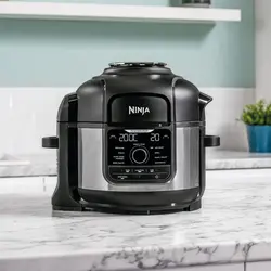 مولتی کوکر برند نینجا دارای 9 برنامه ،Ninja Foodi ،مدل Op350UK ، اجاق گاز فشار الکتریکی و سرخ کن بادی، استیل برس خورده و مشکی - 6 لیتر|ارسال 15 الی 20 روزکاری | ایپسند| خرید از آمازون | خرید آسان از امارات و امریکا