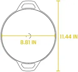 ماهیتابه برند Lodge|مدل ‎17L9MW |مینی ماهیتابه | چدنی |9 اینچی| با دسته های حلقه ای|ارسال 15 الی 20 روزکاری | ایپسند| خرید از آمازون | خرید آسان از امارات و امریکا