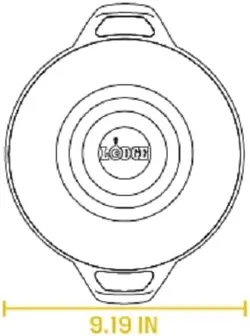 ماهیتابه برند Lodge|مدل ‎17L9MW |مینی ماهیتابه | چدنی |9 اینچی| با دسته های حلقه ای|ارسال 15 الی 20 روزکاری | ایپسند| خرید از آمازون | خرید آسان از امارات و امریکا