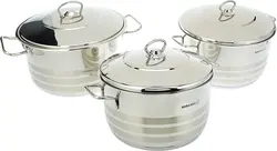 سرویس قابلمه 6 پارچه برند Korkmaz|مدل A1887 |قابلمه| ماهیتابه|Astra Optimum|نقره ای|24-26-28 سانتی متر|زمان تحویل 2 تا 3 هفته کاری | ایپسند| خرید از آمازون | خرید آسان از امارات و امریکا