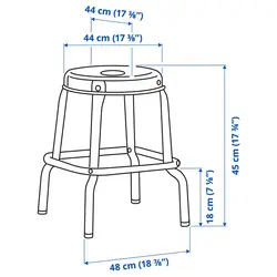 چهارپایه برند IKEA | مدل RÅSKOG| مشکی- زمان تحویل 2 تا 3 هفته کاری | ایپسند| خرید از آمازون | خرید آسان از امارات و امریکا