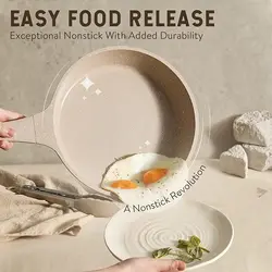 ست قابلمه و ماهیتابه نچسب CAROTE، ست ظروف آشپزی القایی 11 عددی، ظروف آشپزخانه قابل چیدمان، تابه برای پخت و پز، گرانیت تاپ _ ارسال 15 الی 20 روز کاری | ایپسند| خرید آسان از آمازون امارات و امریکا