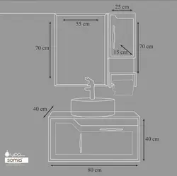 روشویی کابینت سومیا کد 656 تلفیق روکش و رنگ