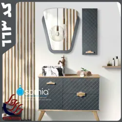 روشویی کابینت سومیا کد 663 تلفیق فینگر جوین راش و رنگ