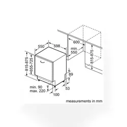 ماشین ظرفشویی توکار بوش مدل SMV8YCX03E