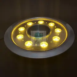 چراغ فواره ضد آب تک رنگ 9 وات 12 ولت مناسب لوله 3.4 تا 2 اینچ مدل 9RFT - گرین کیت