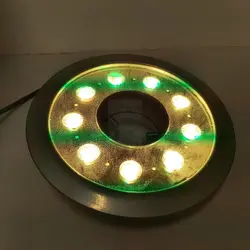 چراغ فواره ضد آب فول کالر 27 وات 12 ولت مناسب لوله 3.4 تا 2 اینچ مدل 27RFTRGB - گرین کیت