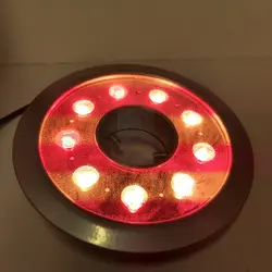 چراغ فواره ضد آب فول کالر 27 وات 12 ولت مناسب لوله 3.4 تا 2 اینچ مدل 27RFTRGB - گرین کیت