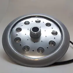 چراغ فواره ضد آب مولتی کالر 9 وات 12 ولت مناسب لوله 1.2 و 1 اینچ مدل 9RFM - گرین کیت