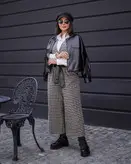 بیلرسوت کمر چرمی به همراه کراپ کت چرمی(به صورت جدا هم قابل خرید هست)