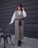 بیلرسوت کمر چرمی به همراه کراپ کت چرمی(به صورت جدا هم قابل خرید هست)