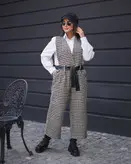 بیلرسوت کمر چرمی به همراه کراپ کت چرمی(به صورت جدا هم قابل خرید هست)