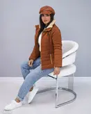 کاپشن یقه خزدار ساوین