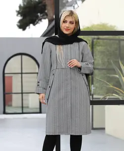 پالتو ریما یقه گرد بغل پرچی