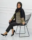 کت مزونی مخمل پولک دوزی