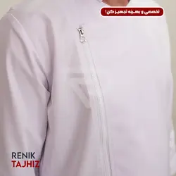 روپوش (کت سر آشپز) زیپ دار سفید مدیوم CHEF'S COAT M