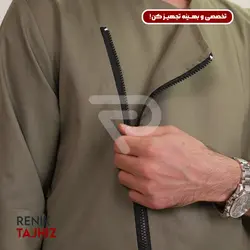 روپوش (کت سر آشپز) زیپ دار سبز مدیوم CHEF'S COAT M
