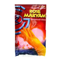 دستکش خانگی رز مریم ساق بلند سایز بزرگ بسته 12 عددی - بازرگانی رحیمی