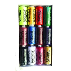 قرقره نخ معمولی رنگی بسته 12 عددی - بازرگانی رحیمی