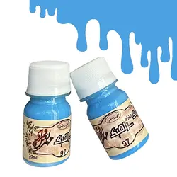 رنگ ویترای سرامیک(مات) مهرکهن - آبی روشن 35 میل (معمولی - 97) - گروه هنری مهرکهن