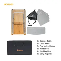 میز آشپزی تاشو کینگ کمپ مدل KC3942