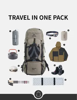 کوله پشتی کوهنوردی نیچرهایک 70 لیتری مدل NH16Y065-Q