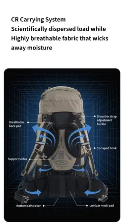 کوله پشتی کوهنوردی نیچرهایک 70 لیتری مدل NH16Y065-Q