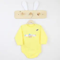 بادی آستین بلند طرح جوجه زرد