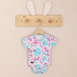 بادی آستین کوتاه طرح آبرنگ