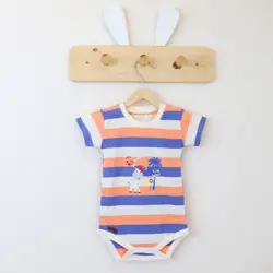 بادی آستین کوتاه طرح راه راه زرافه BARGE SABZ