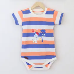 بادی آستین کوتاه طرح راه راه زرافه BARGE SABZ