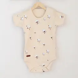 بادی آستین کوتاه طرح گل پنبه tik tak