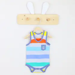 بادی رکابی طرح راه راه برگ سبز